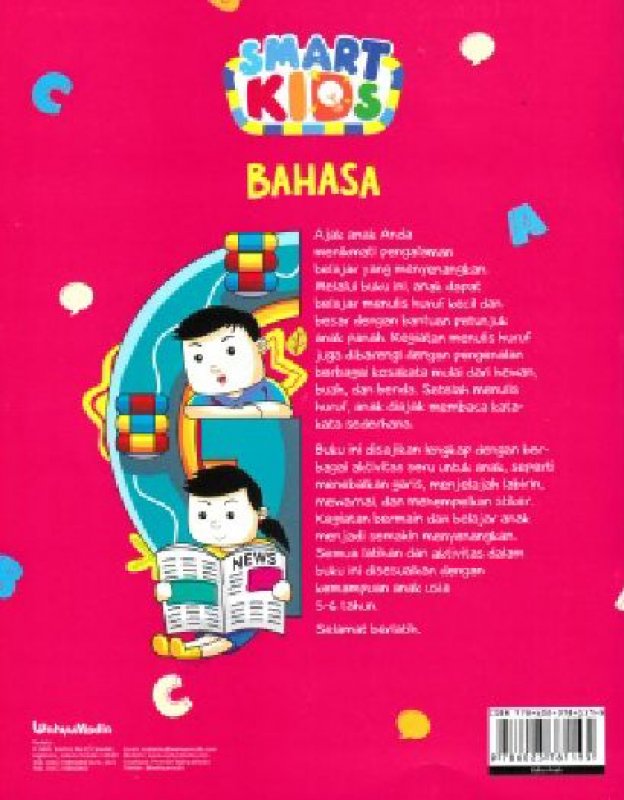 Cover Belakang Buku Smart Kids Bahasa Paud TK 5-6 Tahun (Plus Stiker) (Promo Best Book)