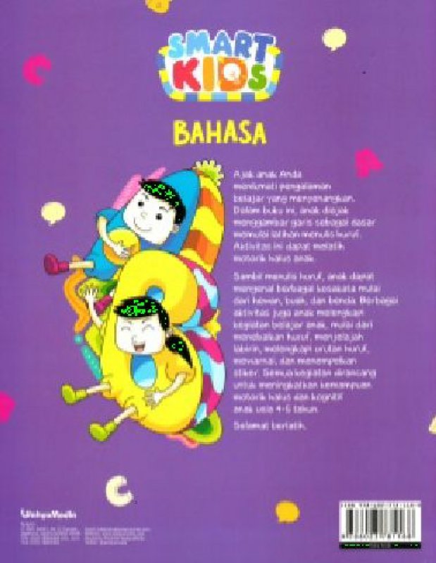 Cover Belakang Buku Smart Kids Bahasa Paud TK 4-5 Tahun