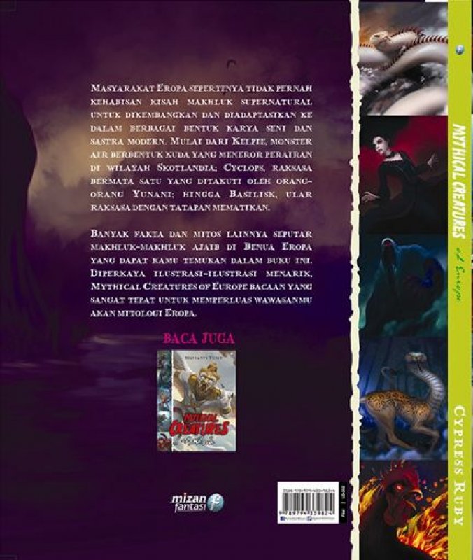 Cover Belakang Buku Mythical Creatures Of Europe