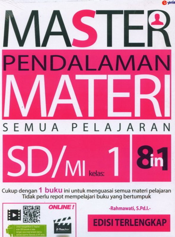 Cover Buku 8 in 1 Master Pendalaman Materi Semua Pelajaran SD/MI kelas 1