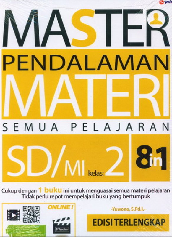 Cover Buku 8 in 1 Master Pendalaman Materi Semua Pelajaran SD/MI kelas 2