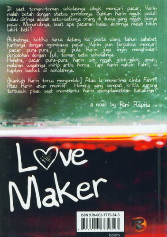 Cover Belakang Buku Love Maker
