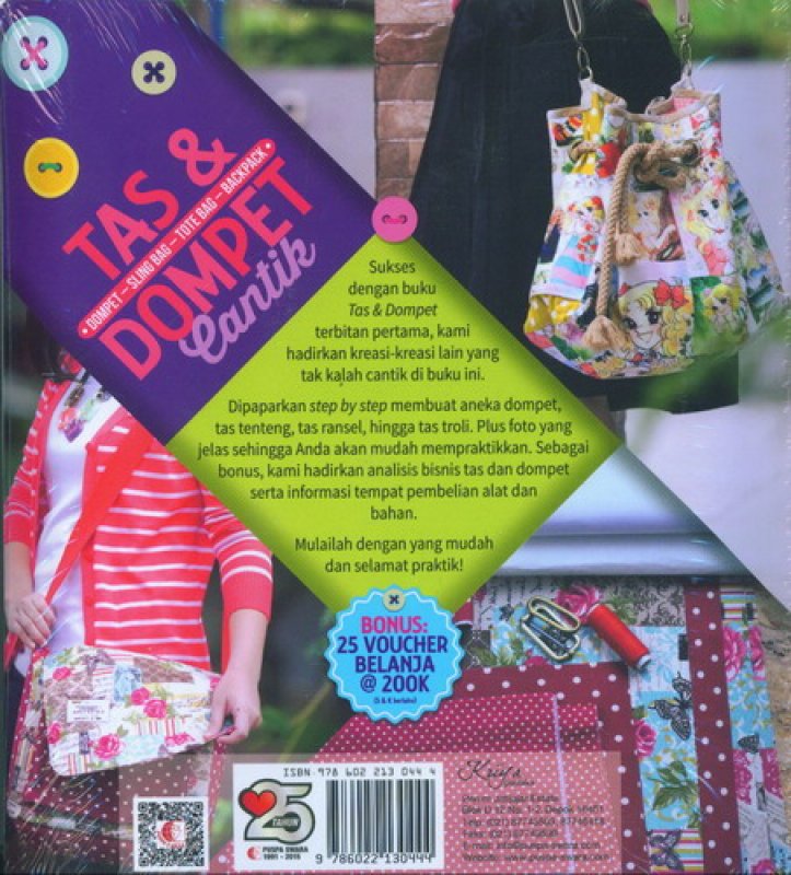 Cover Belakang Buku Tas & Dompet Cantik Plus Step by Step & Pola
