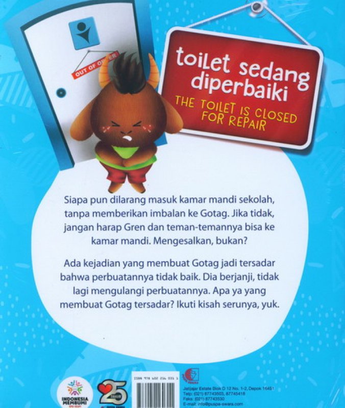Cover Belakang Buku Toilet Sedang Diperbaiki - The Toilet Is Closed For Repair