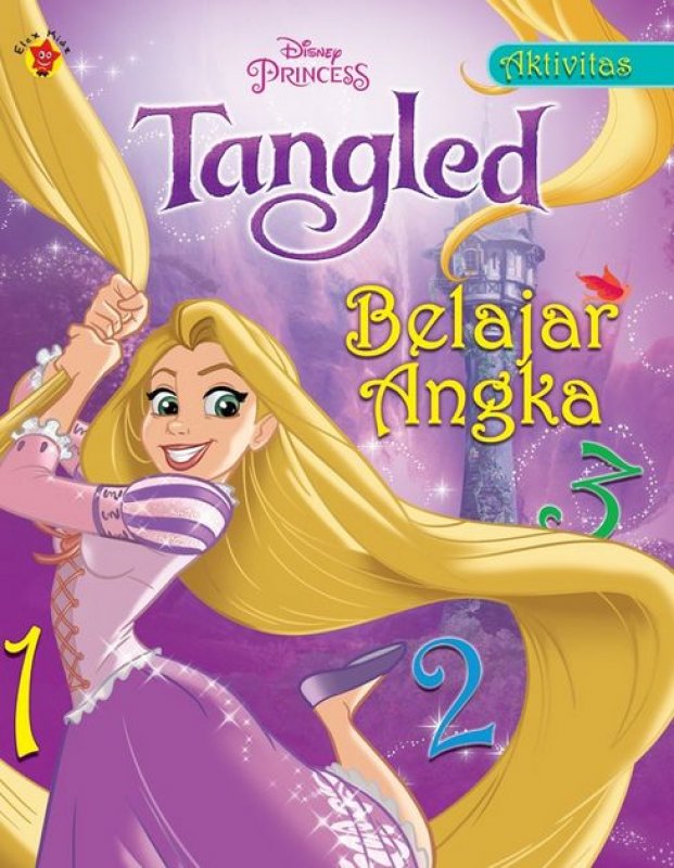 Cover Buku Aktivitas Disney Tangled : Belajar Angka