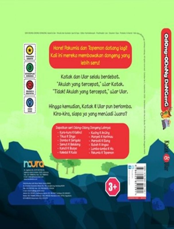 Cover Belakang Buku Odong-Odong Dongeng: Katak & Ular