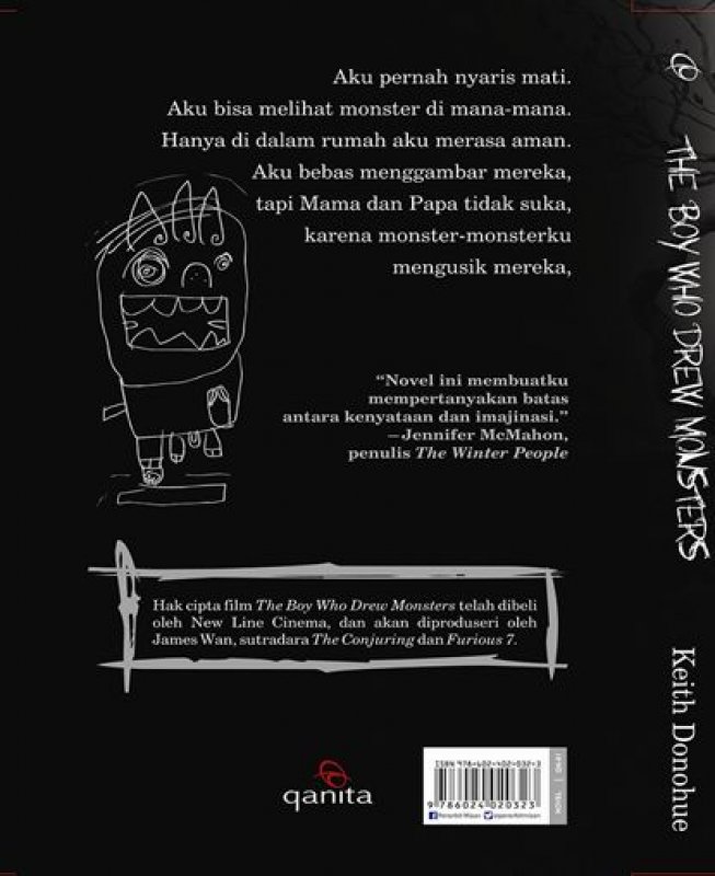 Cover Belakang Buku The Boy Who Drew Monsters