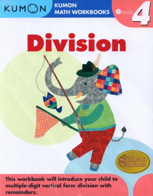 Cover Buku Kumon Math Workbooks: Division - Grade 4 (english version)