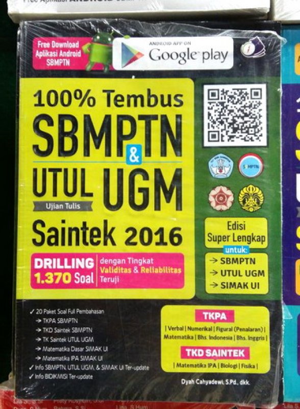 Cover Buku 100% Tembus SBMPTN & UTUL UGM SAINTEK 2016