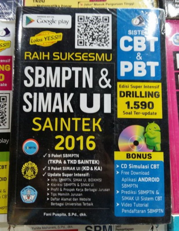 Cover Buku Raih Suksesmu SBMPTN & SIMAK UI SAINTEK 2016 [Bonus CD]