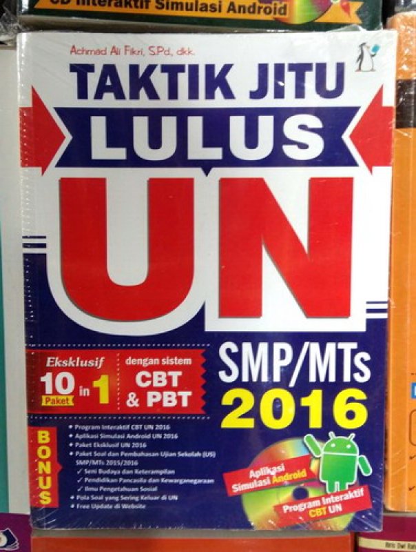 Cover Buku Taktik Jitu Lulus UN SMP/MTs 2016 [Bonus CD]