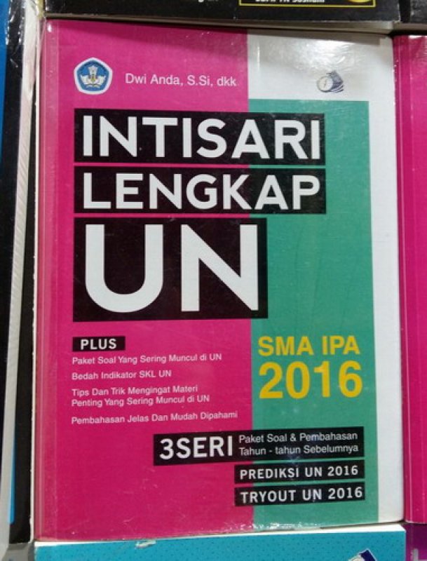 Cover Buku INTISARI LENGKAP UN SMA IPA 2016