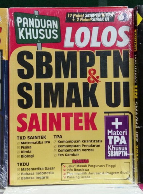 Cover Buku LOLOS SBMPTN & SIMAK UI SAINTEK