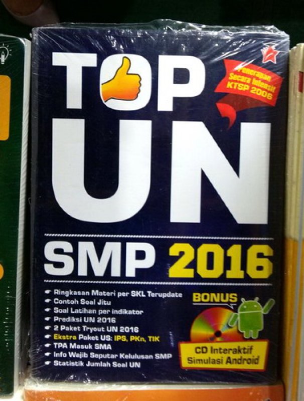 Cover Buku TOP UN SMP 2016 [Bonus CD]