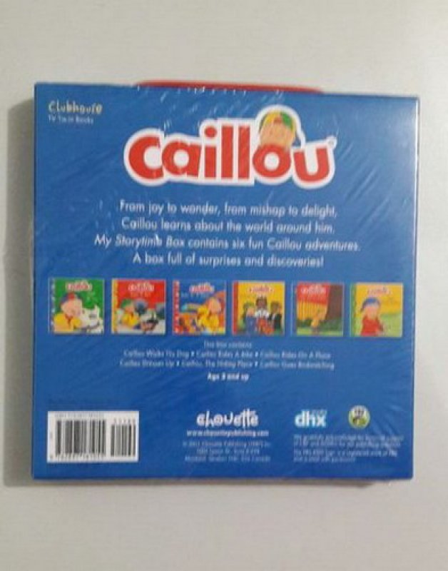 Cover Belakang Buku Caillou: My Storytime Box [Includes 6 books] (english version)