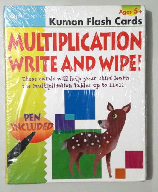 Cover Buku Kumon Multiplication Write and Wipe Flash Cards (english version)
