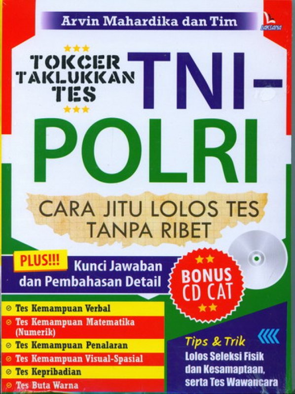 Cover Buku TOKCER Taklukkan Tes TNI-POLRI [BONUS CD CAT]