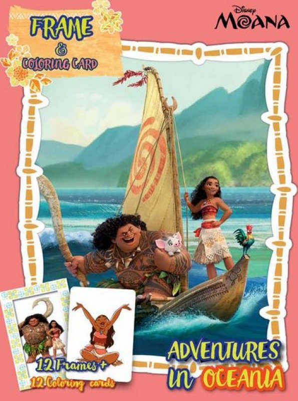Cover Buku Frame And Colorings Card Moana: Adventures In Oceania