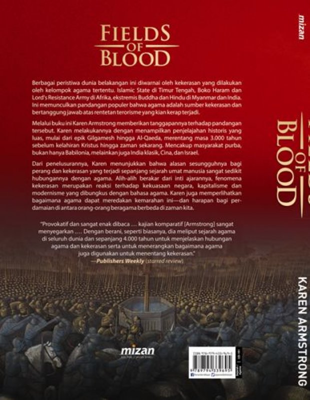 Cover Belakang Buku Fields Of Blood : Mengurai Sejarah Hubungan Agama Dan Kekerasan