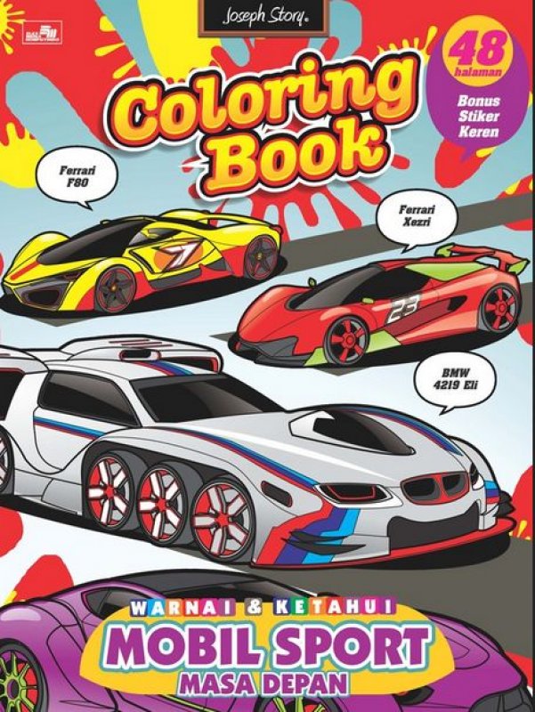 Cover Buku Coloring Book: Mobil Sport Masa Depan