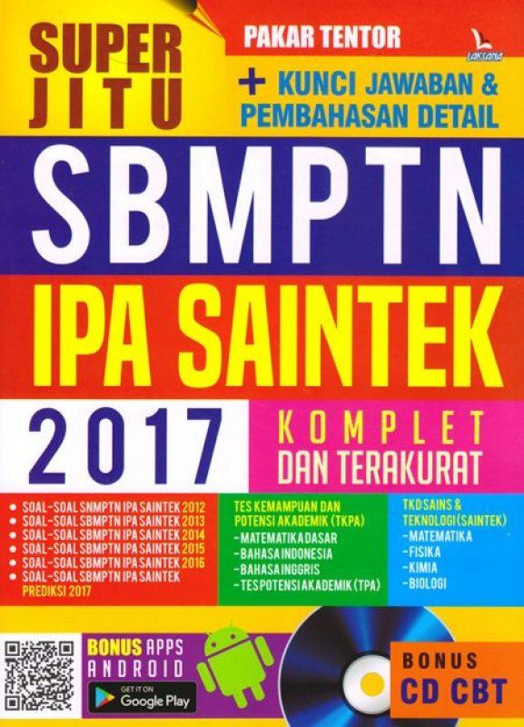 Cover Buku SUPER JITU SBMPTN IPA SAINTEK 2017 (BONUS CD)