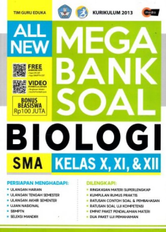 Cover Buku All New Mega Bank Soal Biologi SMA Kelas X, XI, & XII (Promo Best Book)