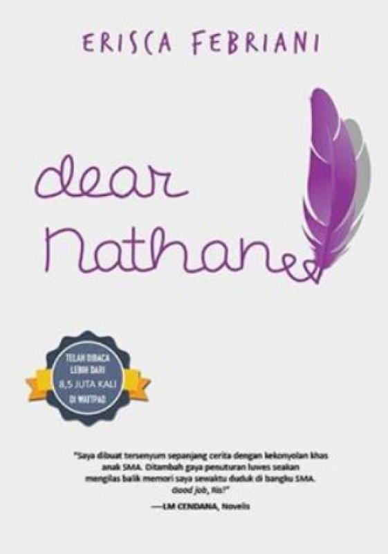 Cover Buku Dear Nathan [Free Tote Bag]