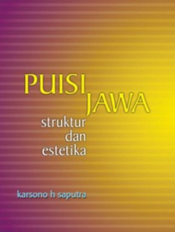 Cover Buku Puisi Jawa Struktur dan Estetika (Disc 50%)