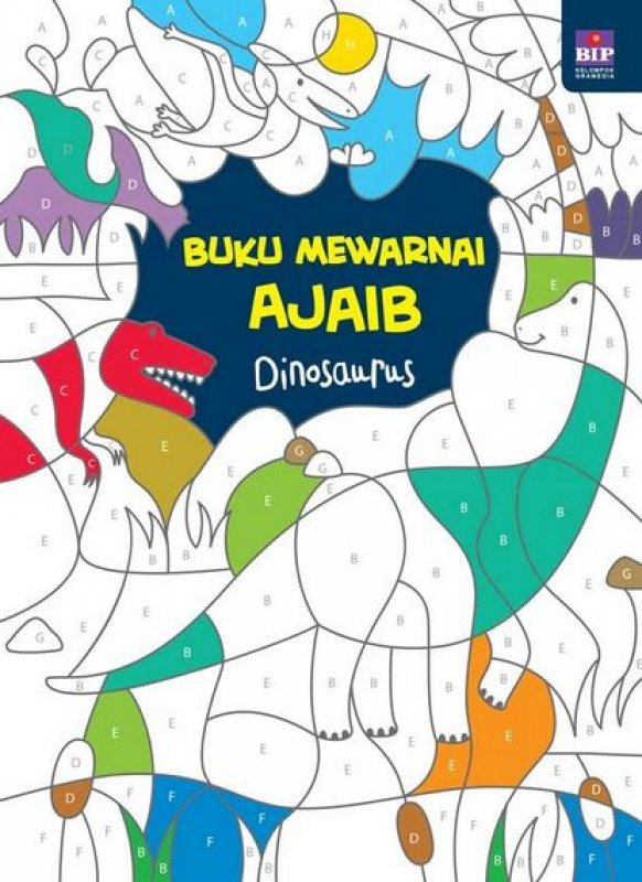 Cover Buku Buku Mewarnai Ajaib : Dinosaurus