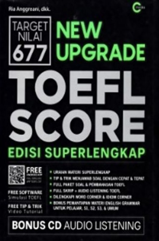 Cover Buku New Upgrade TOEFL SCORE Edisi Superlengkap + Bonus CD Audio Listening (Promo Best Book)