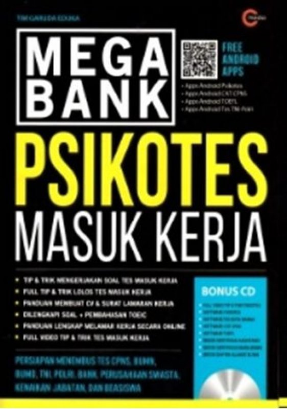 Cover Buku MEGA BANK PSIKOTES MASUK KERJA + Bonus CD (Promo Best Book)