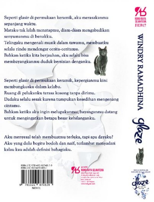 Cover Belakang Buku GLAZE : Galeri Patah Hati Kara & Kalle