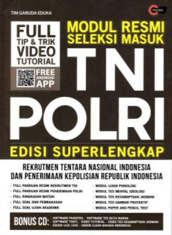 Cover Buku Modul Resmi Seleksi Masuk TNI POLRI Edisi Superlengkap + CD (Promo Best Book)