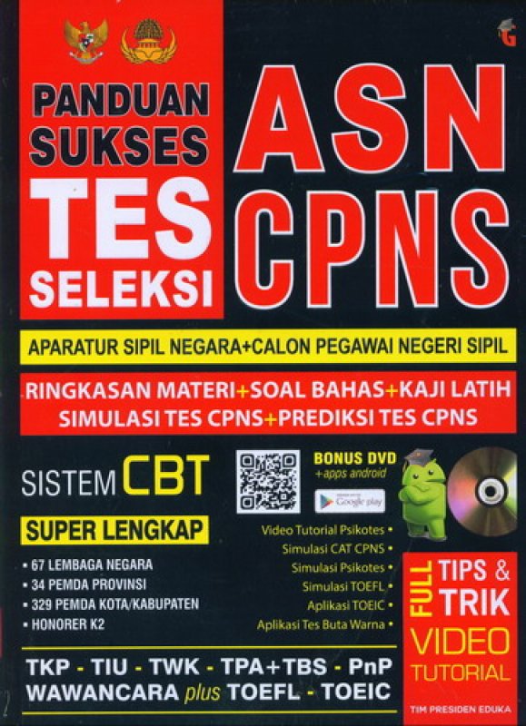Cover Buku Panduan Sukses TES SELEKSI ASN CPNS [Bonus video tutorial]