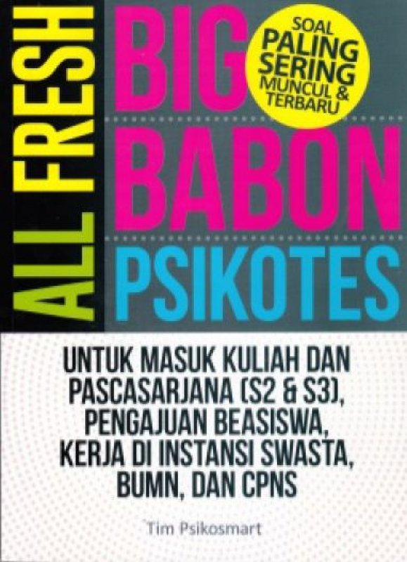 Cover Buku All Fresh Big Babon Psikotes