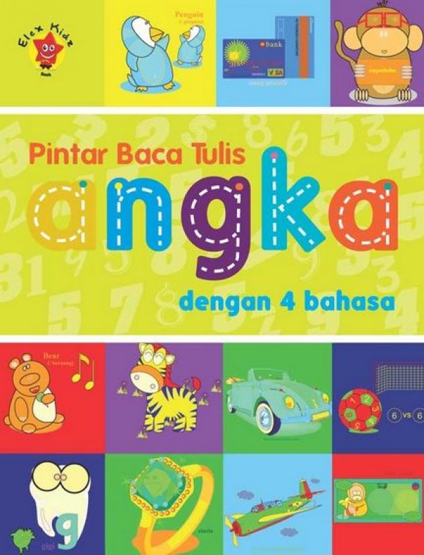 Cover Buku Pintar Baca Tulis Angka dengan 4 bahasa