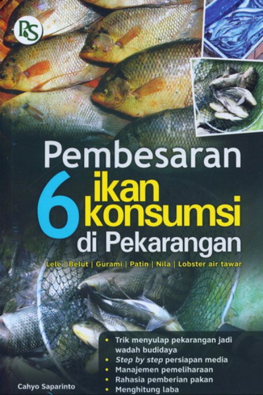 Cover Buku Pembesaran 6 Ikan Konsumsi di Perkarangan