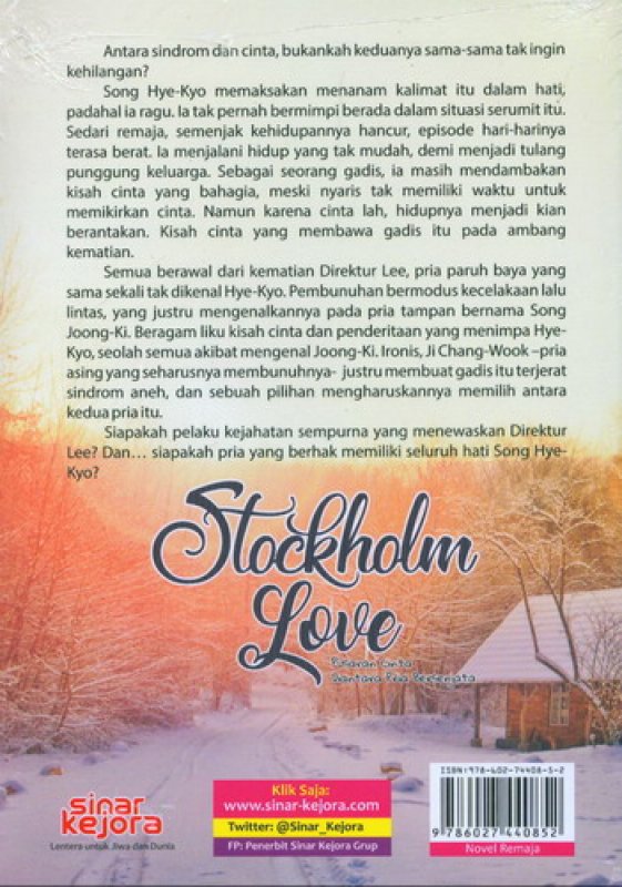 Cover Belakang Buku Stockholm Love: Pusaran Cinta Diantara Pria Bersenjata