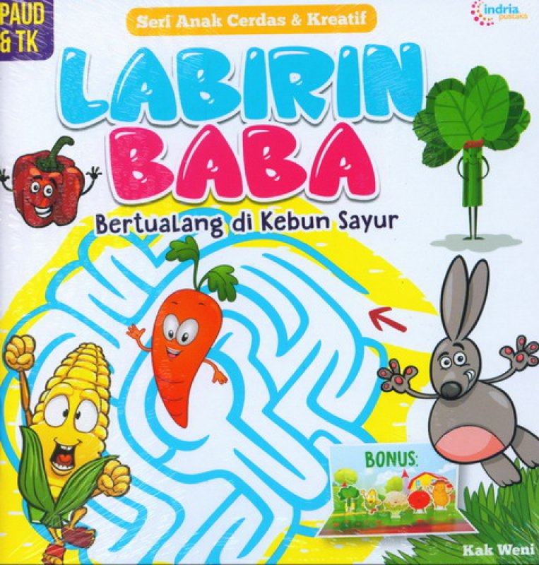 Cover Labirin Baba Bertualang di Kebun Sayur (PAUD & TK)