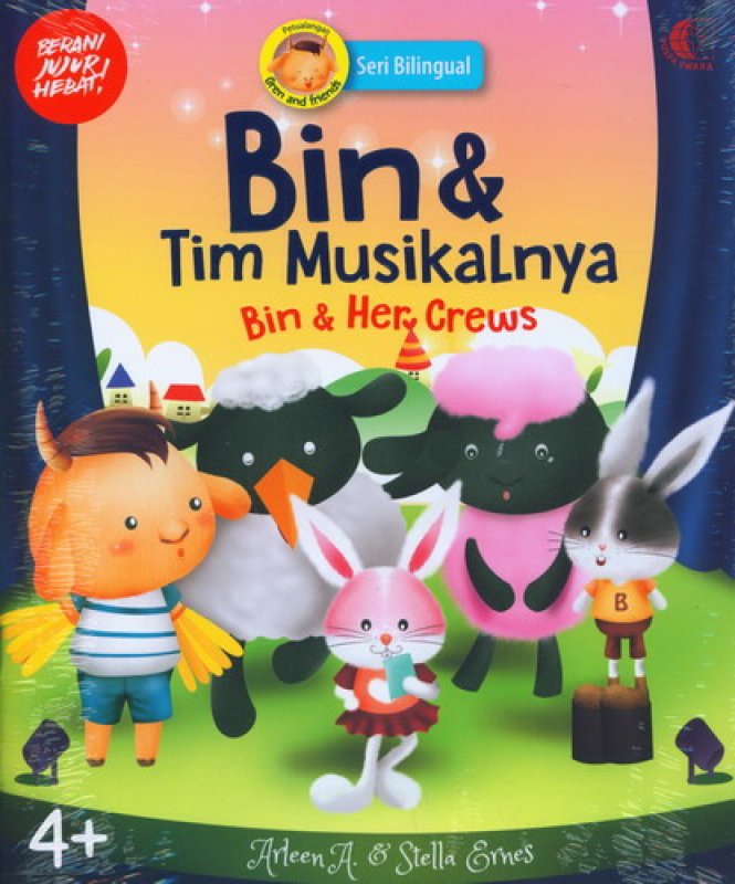 Cover Buku Bin & Tim Musikalnya - Bin & Her Crews [seri bilingual]