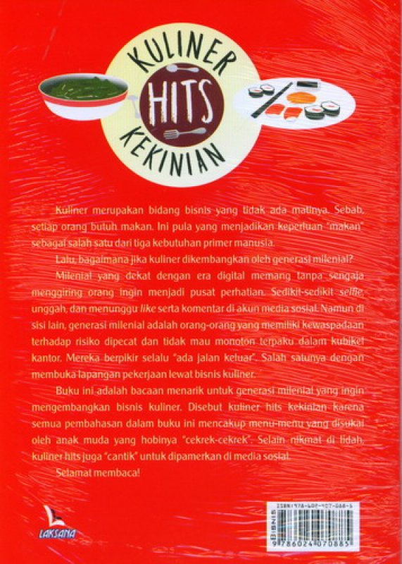 Cover Belakang Buku Kuliner Hits Kekinian (Plus Analisis Hasil Usaha)