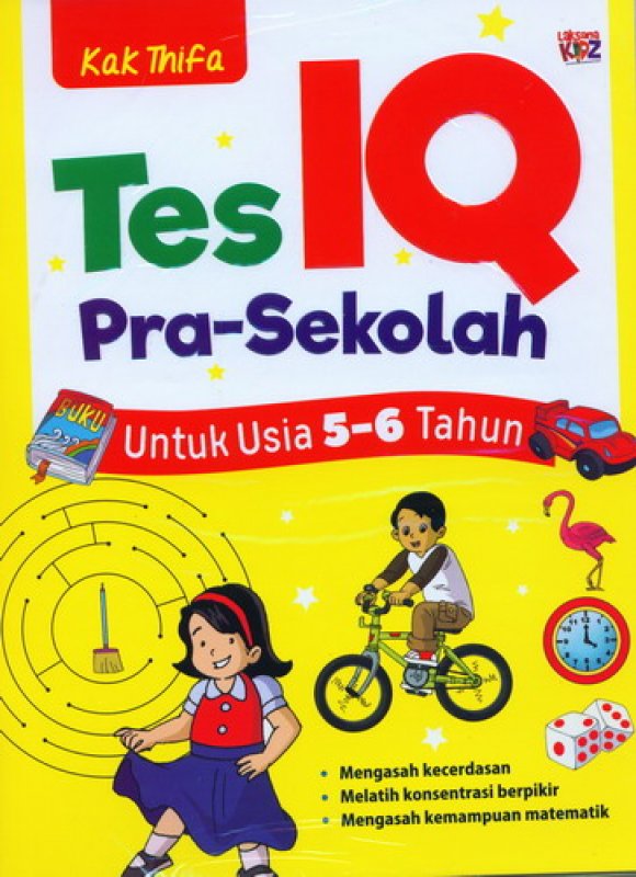 Cover Buku Tes IQ Pra-Sekolah Untuk Usia 5-6 Tahun