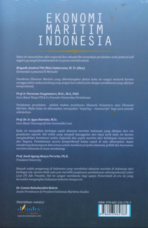 Cover Belakang Buku Ekonomi Maritim Indonesia
